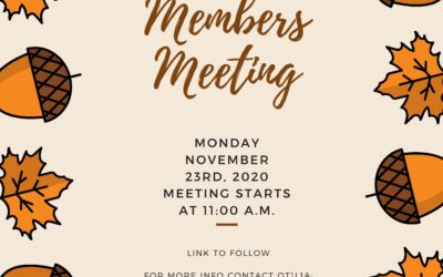 Virtual Members Meeting, November 23rd