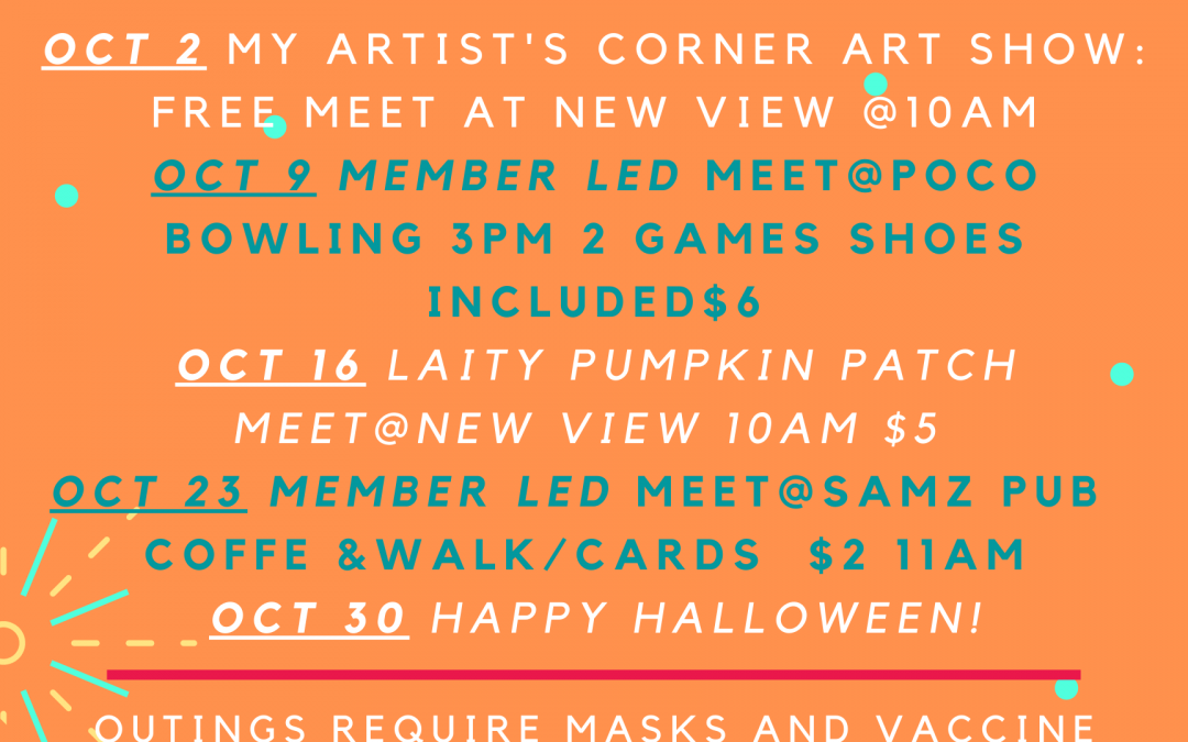 Saturday Socials for October